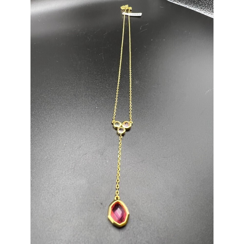 Pink Stone Y Necklace - Picture 4 of 5